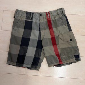 Burberry Brit Nova Check Plaid Cargo Shorts Sz 34